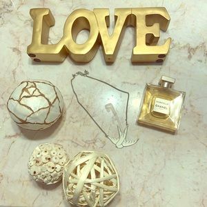 White sparrow enameled necklace